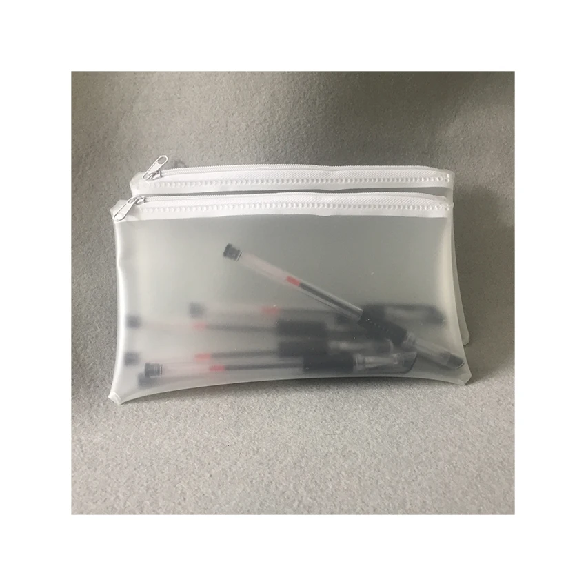 Fountain High Quality clear pvc Pencil Case for Single Pens vinyl pvc zipper  Pen Holder Pouch  plastic pencil case Bag