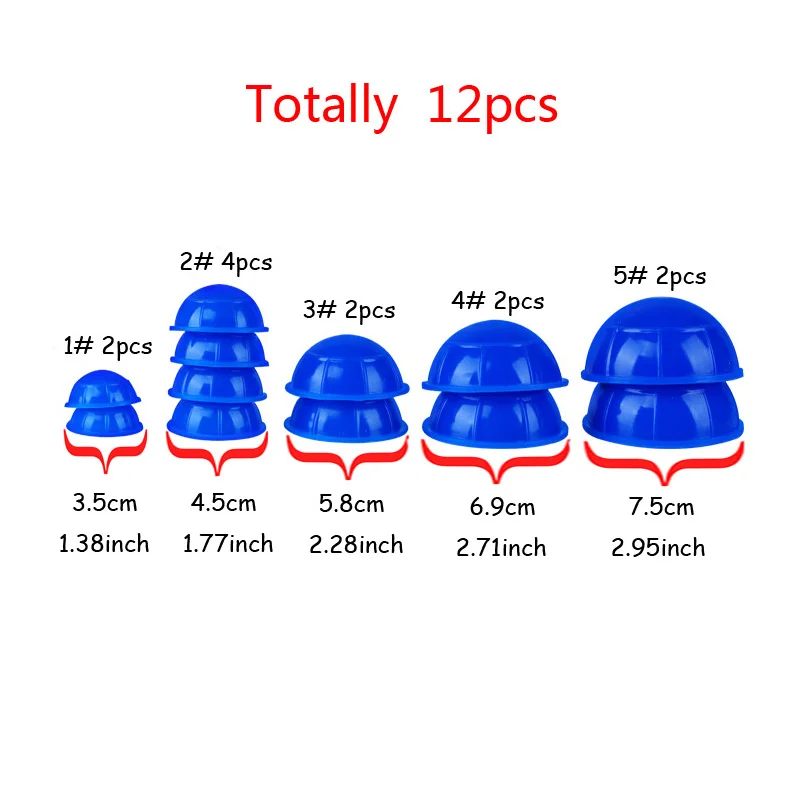 12Pcs Set Strong Suction Vacuum Cupping Cup Kit Anti Cellulite Back Full Body Massager Chinese Therapy Silicone Cans Jars Tools