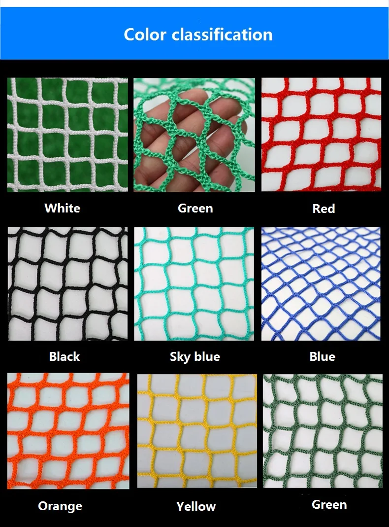 sport court fence net football net Nylon Polyester square mesh knotted multifilament netting