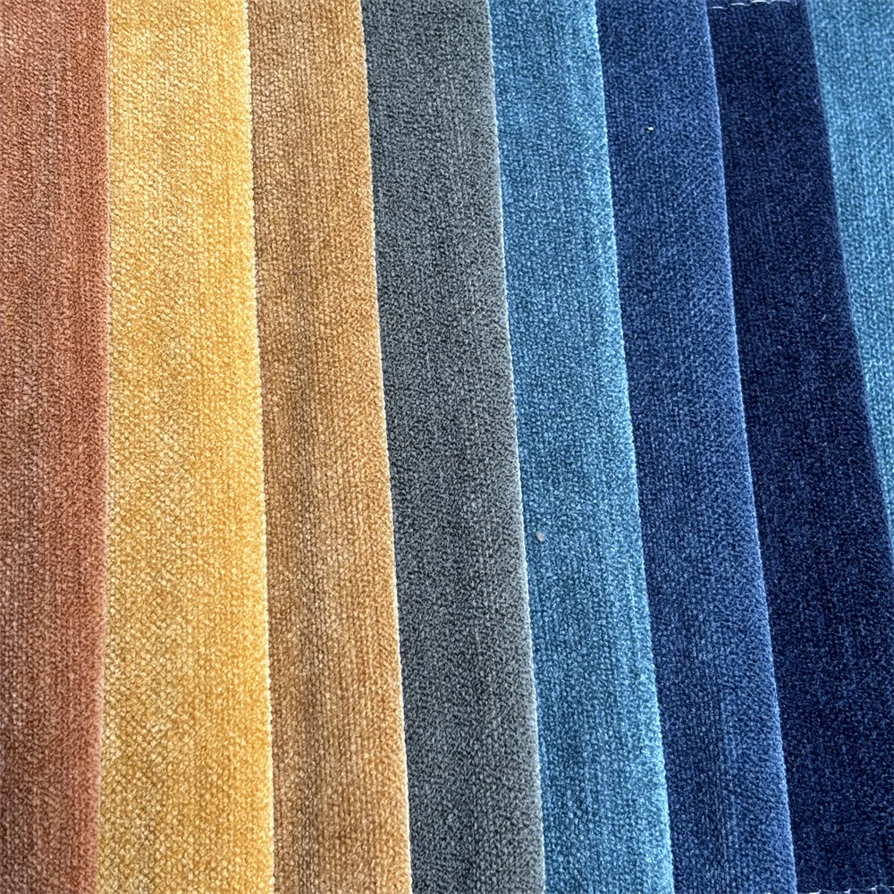 Velvet upholstery fabric manufacturer high quality most popular upholstery fabric for sofa plain  400GSM dyed softt vega0112