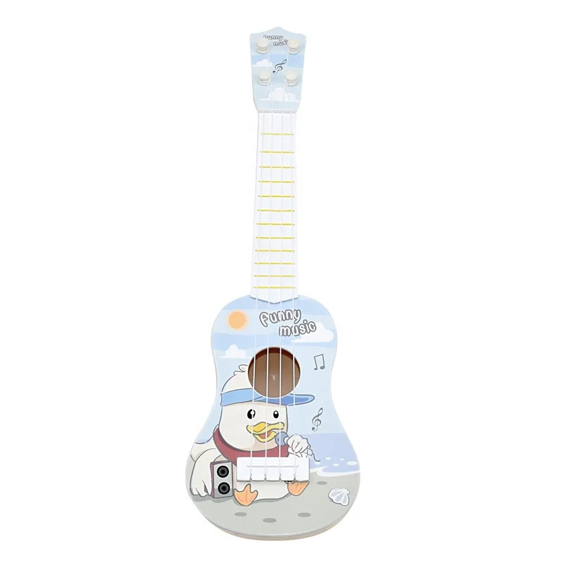 2024 China Manufacture Custom Hot Sale Guitar  Educational Ukulele Baby Cartoon Guitar Toys Musical Instrument Guitar for Kids