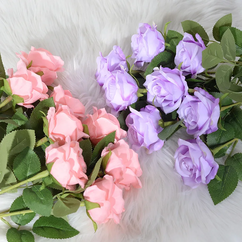 China artificial flower real touch eternal rose wedding rose flower artificial