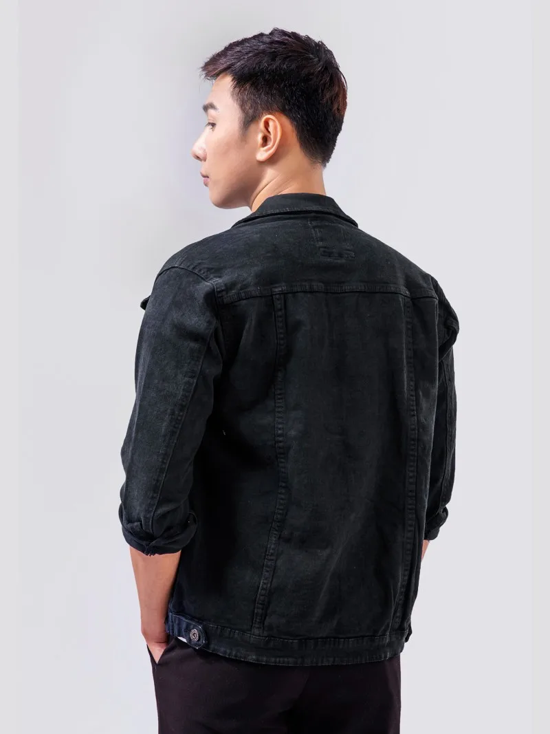 Hot Spring 2021 jacket jeans denim wholesales Best price From Vietnam black jean jacket men Plus Size Casual Fashion