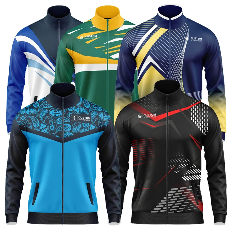 Custom Football Training Suit Men Football Jacket Coat Warm Up Football Tracksuit