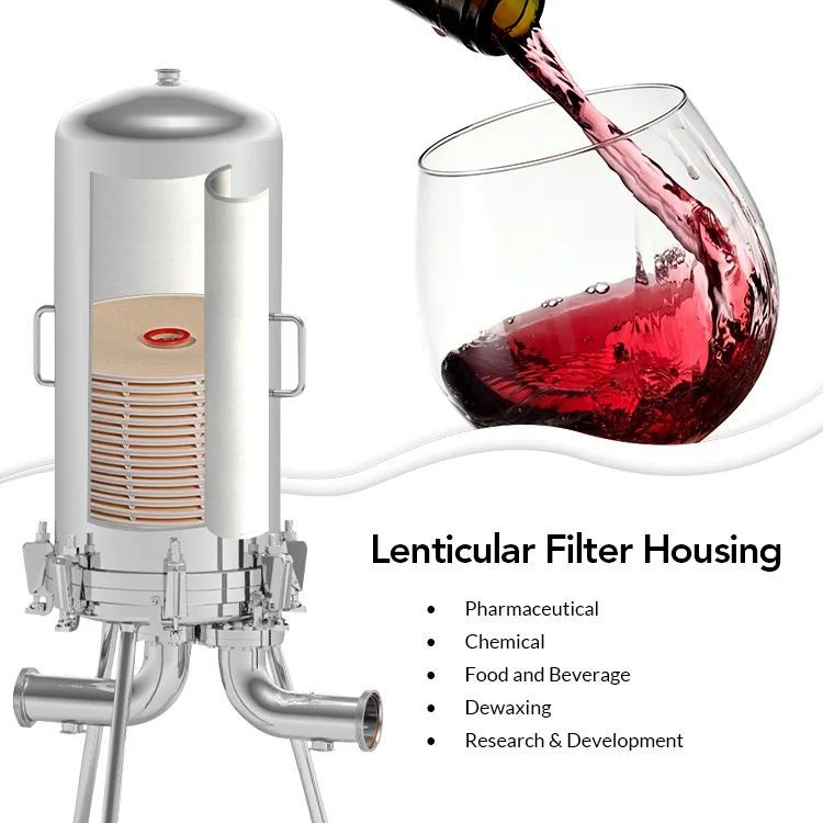 Sanitary Water Treatment Filter Housing Ss Liquid Filtration Single Multiple Stainless Steel Filter Housing For Final Filtration