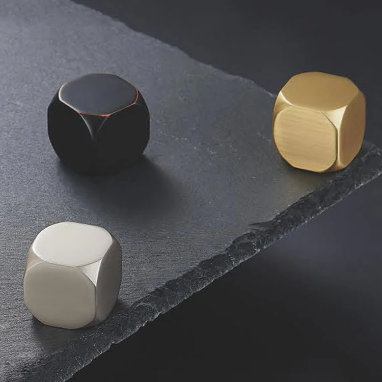 cubic square matte silver polished brass bathroom vanity cabinet door drawer pulls handles and knobs