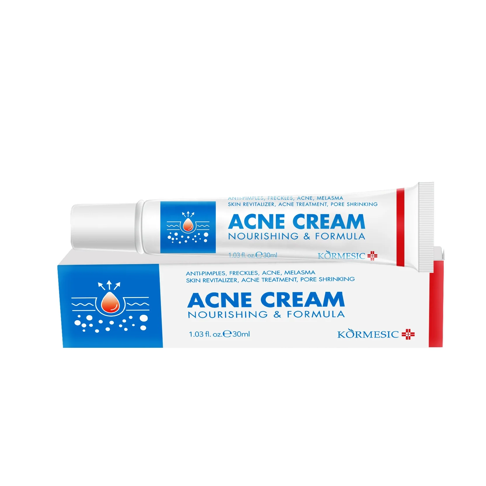 Private Label KORMESIC ACNE Cream Nourishing Formula for whitening spot Remover skin care