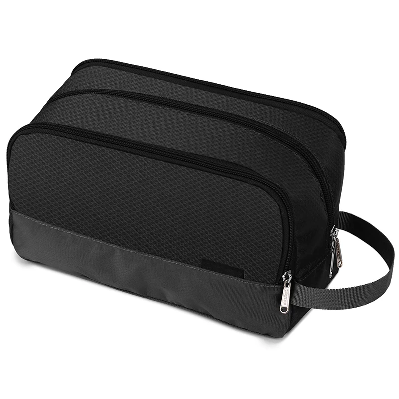 Custom Logo Toiletry Bag Small Nylon Dorp Kit Lightweight Shaving Bag for Men and Women