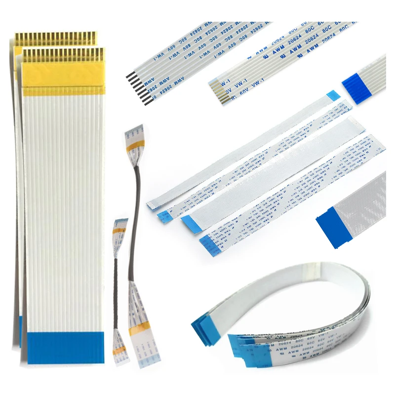 0.3 0.5 0.8 1.0 1.25 1.5 2.0 2.54 mm Pitch Ffc Cabl 14 Pin Flat Flexible Cables Flexible Flat Cable