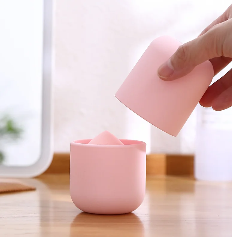 Дорожный набор инструментов для красоты, дорожный костюм, силиконовая воздухопроницаемая губка для макияжа, косметическая упаковка, коробка для хранения