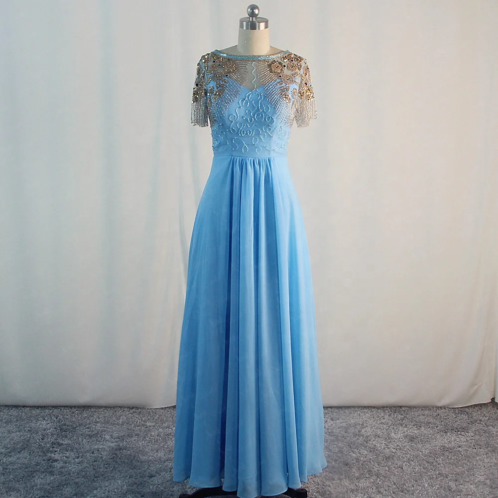 Шифоновое длинное платье RSE927, синие платья подружки невесты, женские платья, летние женские платья