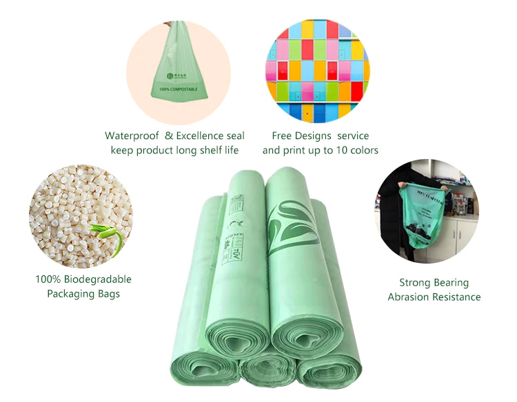 Manufacturer 100% Biodegradable Corn Starch Customization bolsas de plastico biodegradable bags