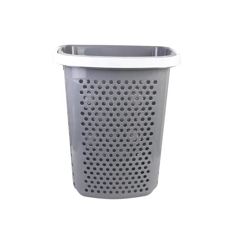 45L Basket Collection Mobile Laundry Hamper Flexible Handle Ventilated with Wheels