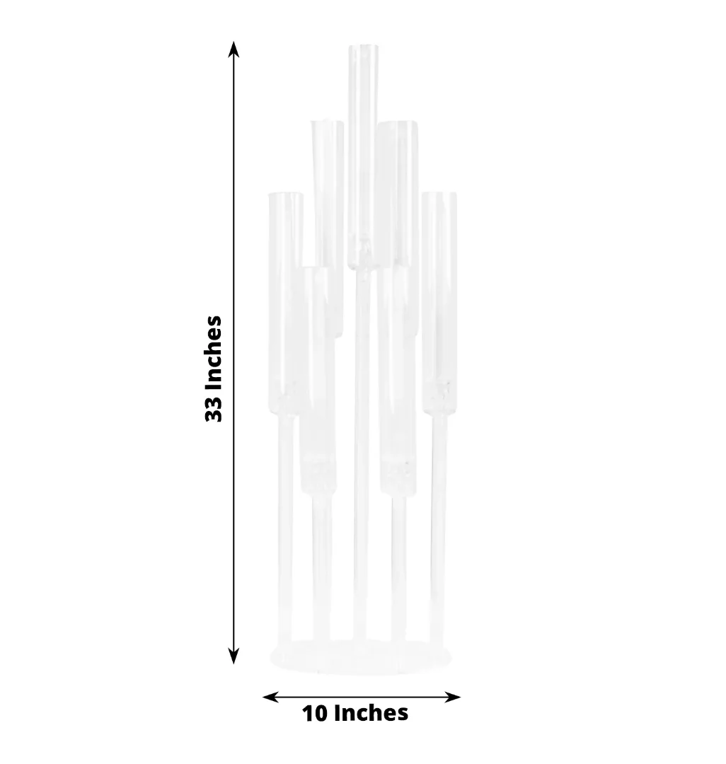 7 Arm Clear Wedding Acrylic Candle Holder Acrylic Candle Stick Stand Table Centerpieces wedding Decorations Wedding Candelabra