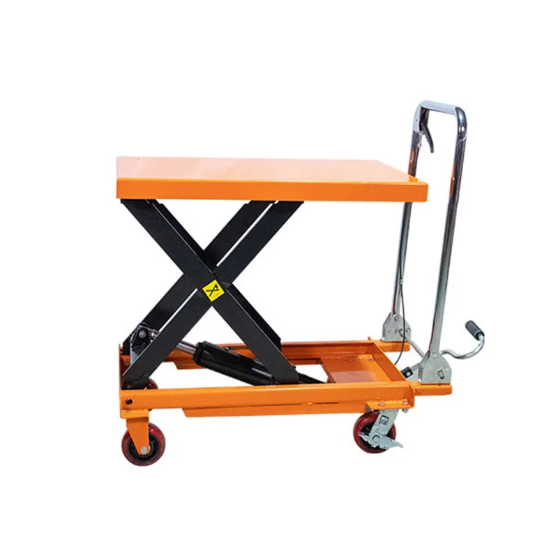 Lifting Platform Truck Mobile Scissor Type Small 500kg Capacity 0.9m Lifting Height