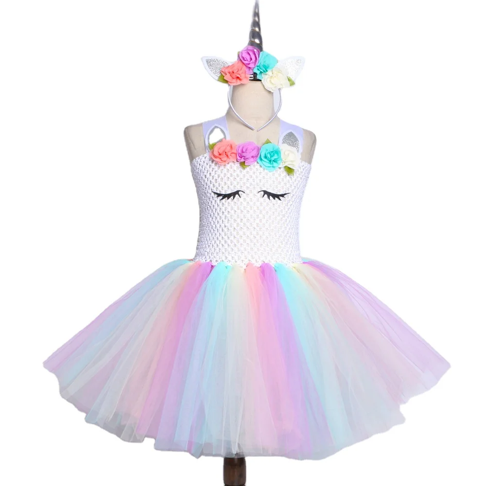 Professional Children Cosplay Costume Clothes Toddler Dress Princess Baby Girls Unicorn Tutu Party Dresses