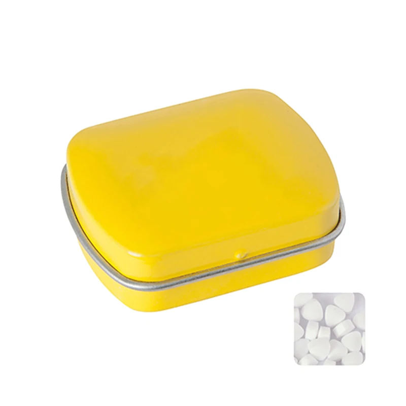 Custom design personalized mint tins sugar-free peppermint candy box with hinged