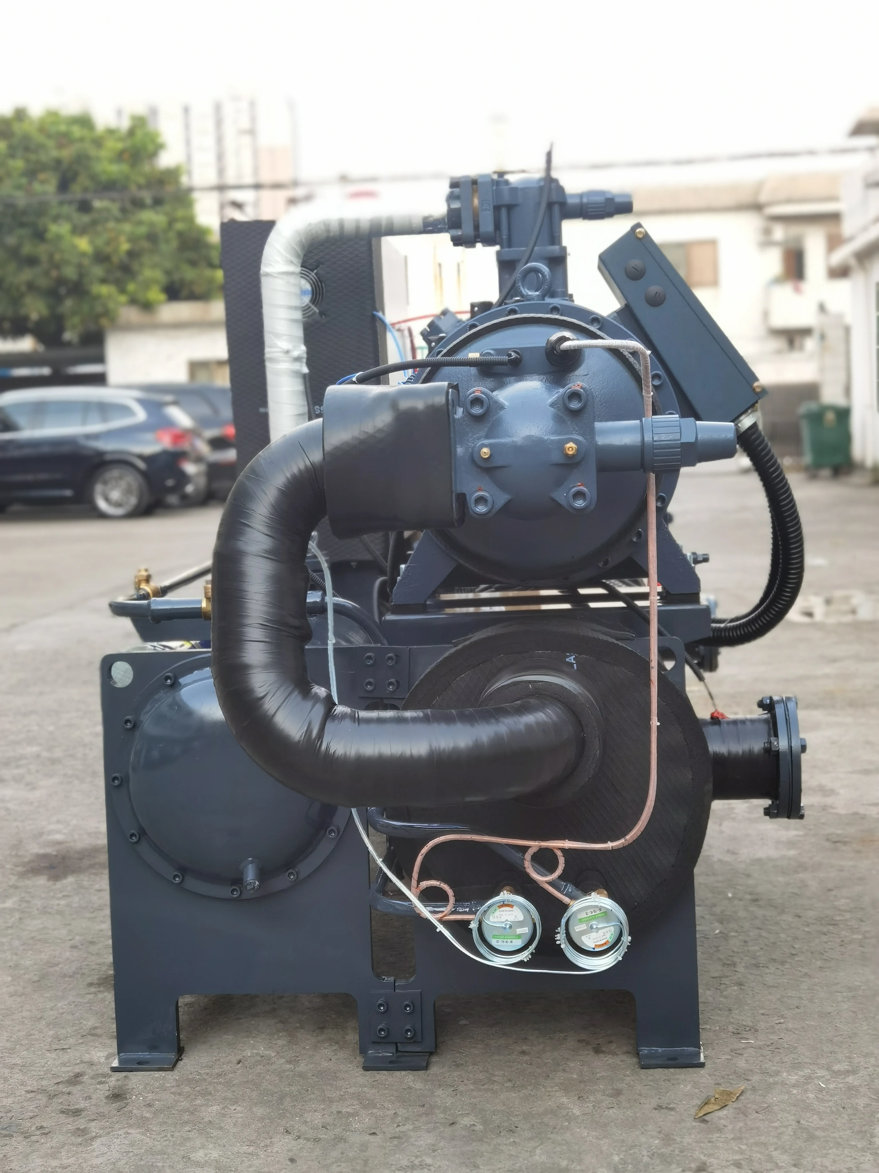 Plastic Industry Industrial Water Chiller Unit Price Water Cooled Single-Head Screw Chiller for Sale