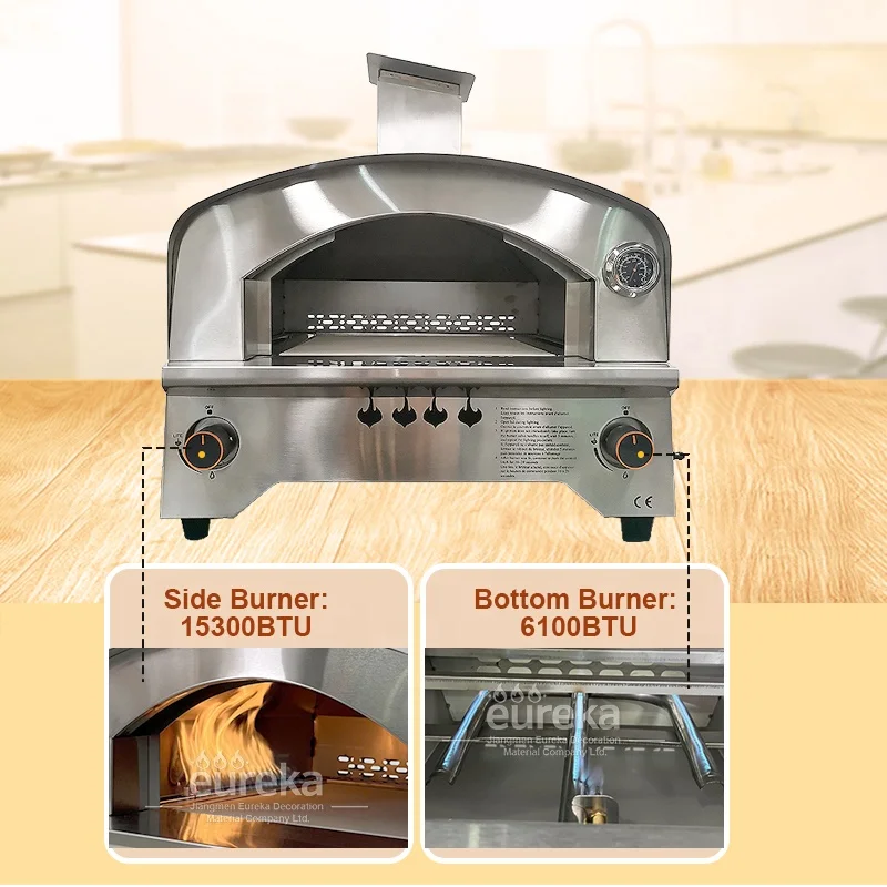 Outdoor Commercial Stainless Steel Outdoor Mini Gas 12 Inch Pizza Oven for Sale