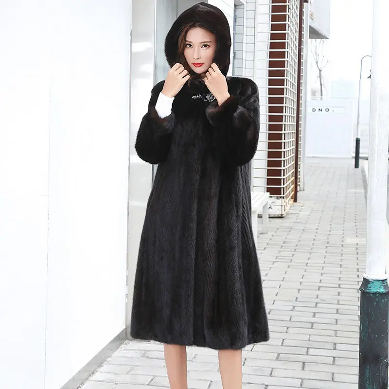 2022 new spring high quality winter thick warm real leather jacket mink coat women