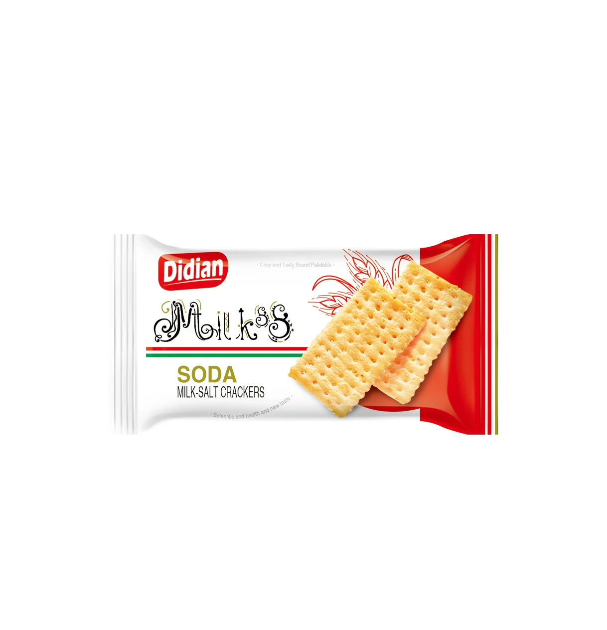 hot selling new package delicious sugar free biscuit milk salt soda cracker