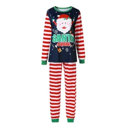 2021 wholesale drop shipping lovely Santa printed family  matching christmas  pajamas sets   family Christmas clothing