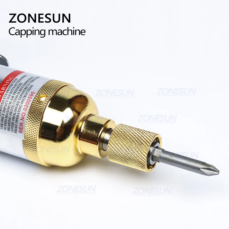 ZONESUN ZS-XG800 Manual Pneumatic Bottle Capping Machine Screwdriver Set Aircrew Driver Bottle Capper Tools