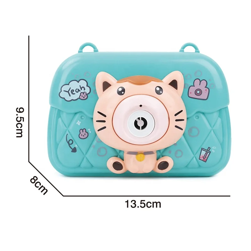 Kids bubble camera summer toys cartoon camera bubble machine toy with light and music
