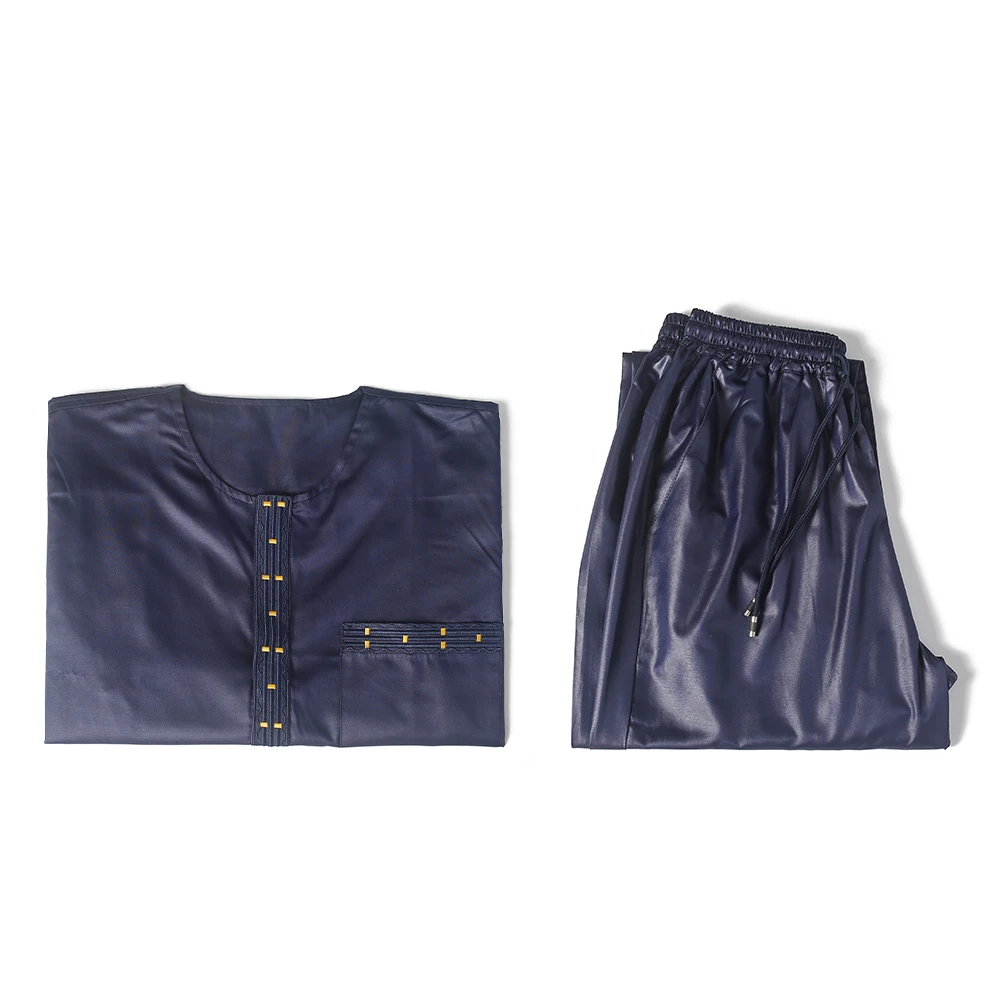 H & D Dashiki Mens Top Pant 2 Pieces Outfit Set African Men Clothes Riche African For Men Shirt With Trouser Rich Bazin Original