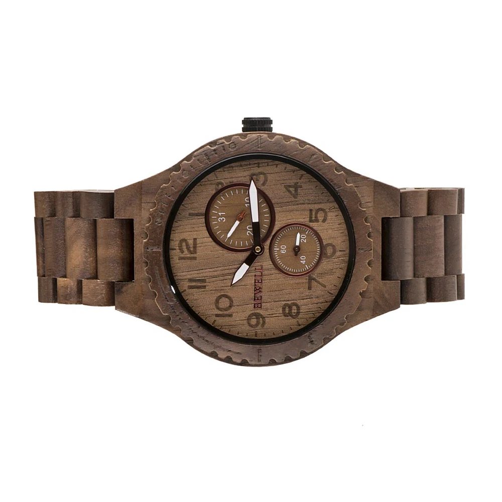 Handmade Custom Wood Quartz Watch Unique Design for Style-Conscious Customers