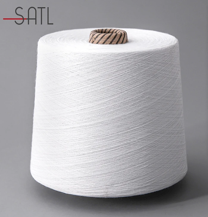 Combed Ring Spinning 45s CVC 60/40 Cotton/Polyester Raw White For Bleaching And Dyeing Yarn Weaving Yarn