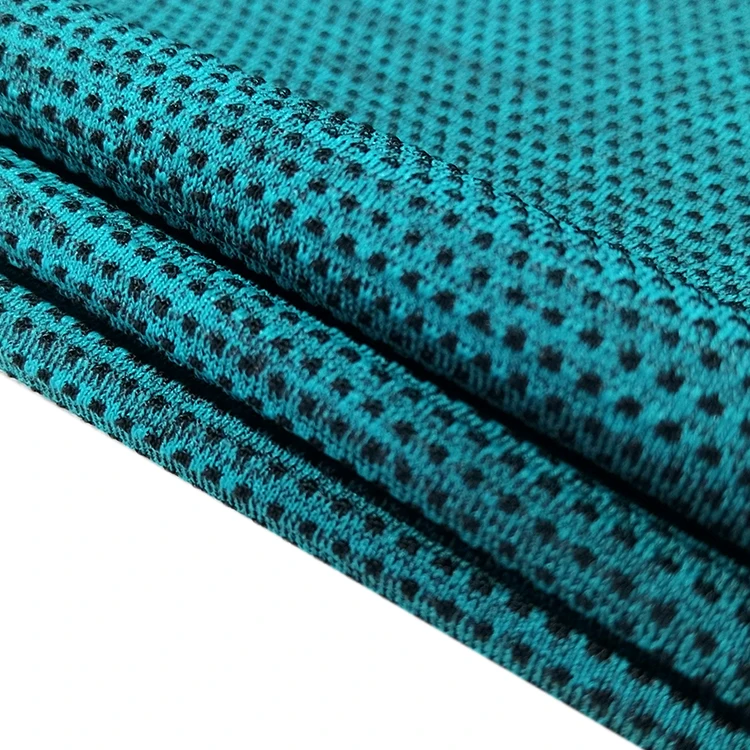 Сетчатая трикотажная ткань из 100 полиэстера, жаккардовая ткань для вязания, быстросохнущая спортивная ткань