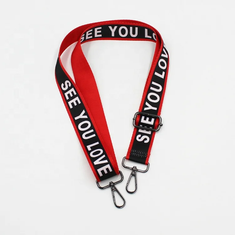 Custom Replacement Shoulder Bag Strap Polyester Nylon Adjustable Logo Crossbody Straps