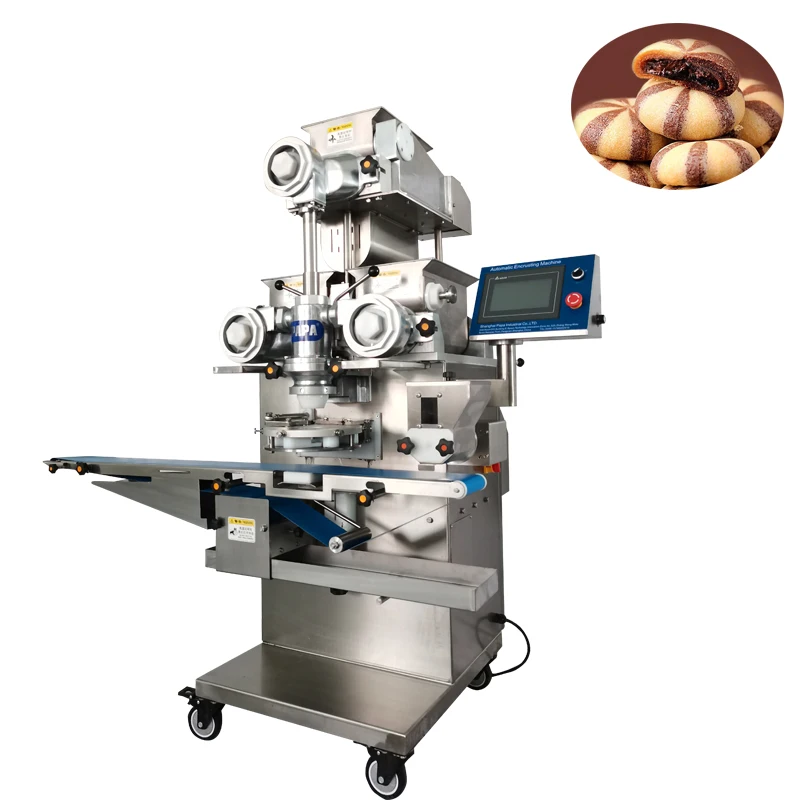 Papa hot selling double color shortbread butter cookies encrusting machine for sales