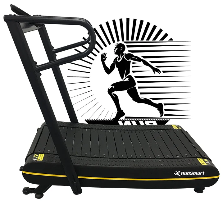Runsmart  high quality woodway power fit non-motorized air runner curved best home gym treadmill