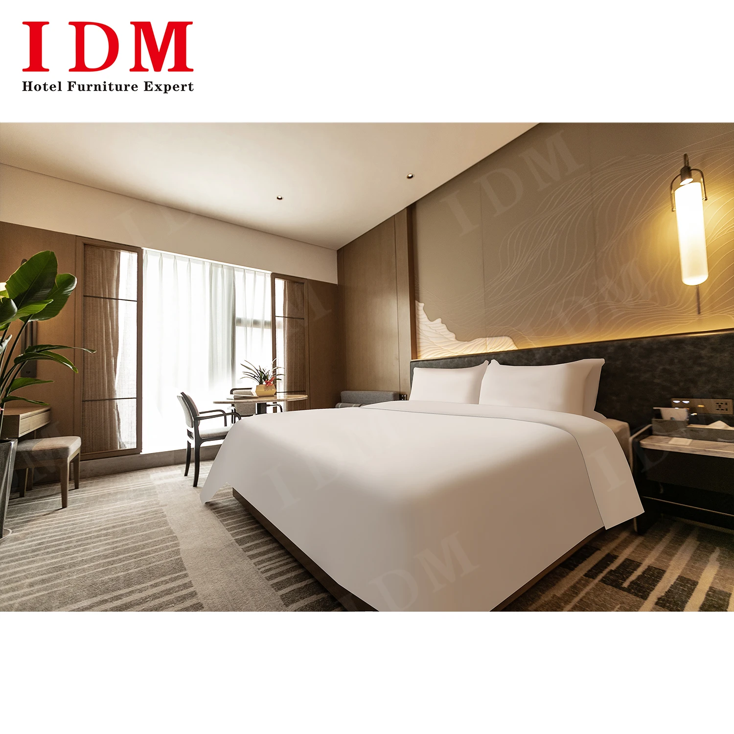 Professional Custom Modern Design Wooden Hotel Furniture Set 5-Star Luxury Hotel Room Lobby Bedroom Furniture with Free Design