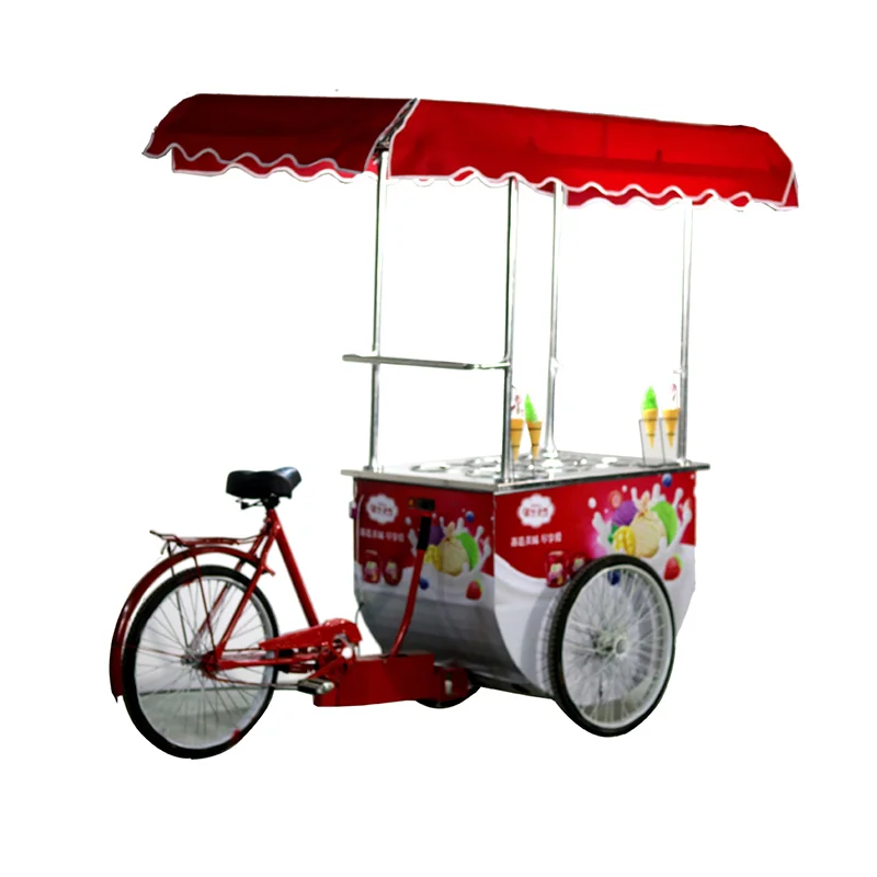 China New Product Vending Van Bicycle Frozen Ice Cream Cart For Sale