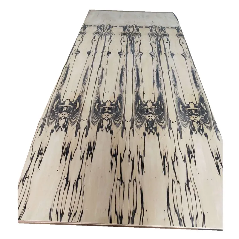 Factory  Special Design  Natural Wood Black & White Ebony Veneer  MDF  Face Veneered Board