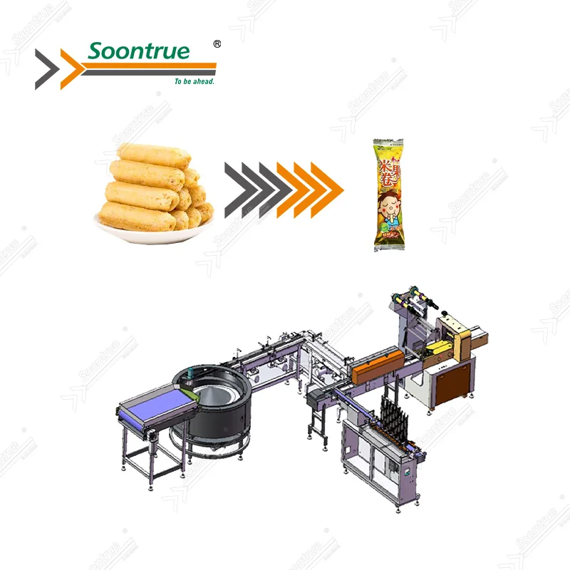 swiss roll fully automated wafer roll food packaging production line with turn plate unit