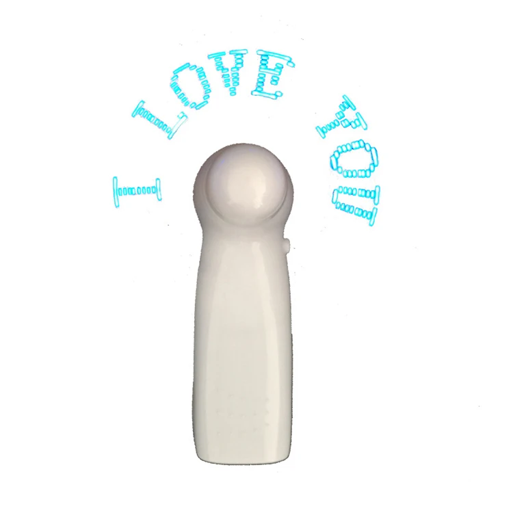 Professional factory new patented product mini portable led custom message battery fan