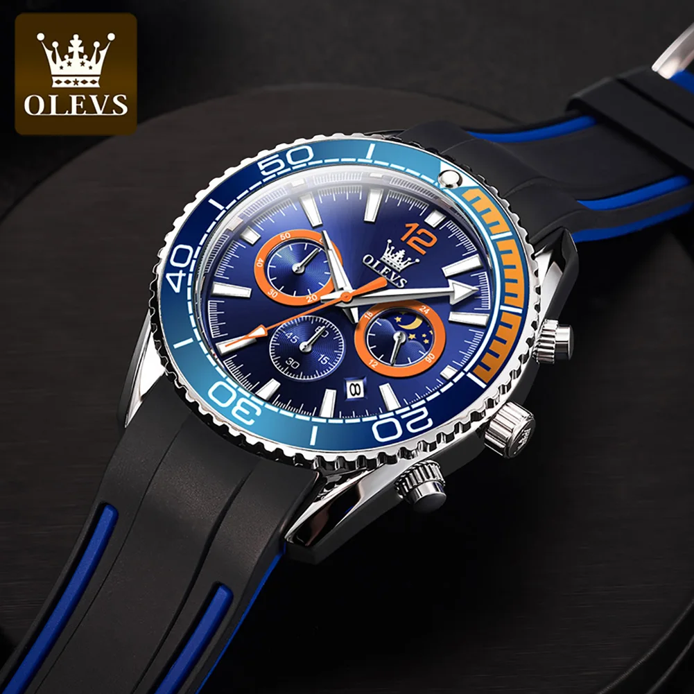 OLEVS 9916  Watches Custom Logo  Small Order Large Dial Date Men Luxury Brand  Sports Quartz Wrist Watch