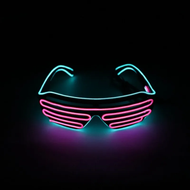 Красочные светодиодные очки с мигающими затворами пластиковые неоновые светящиеся Оттенки для праздничных вечеринок рождественские