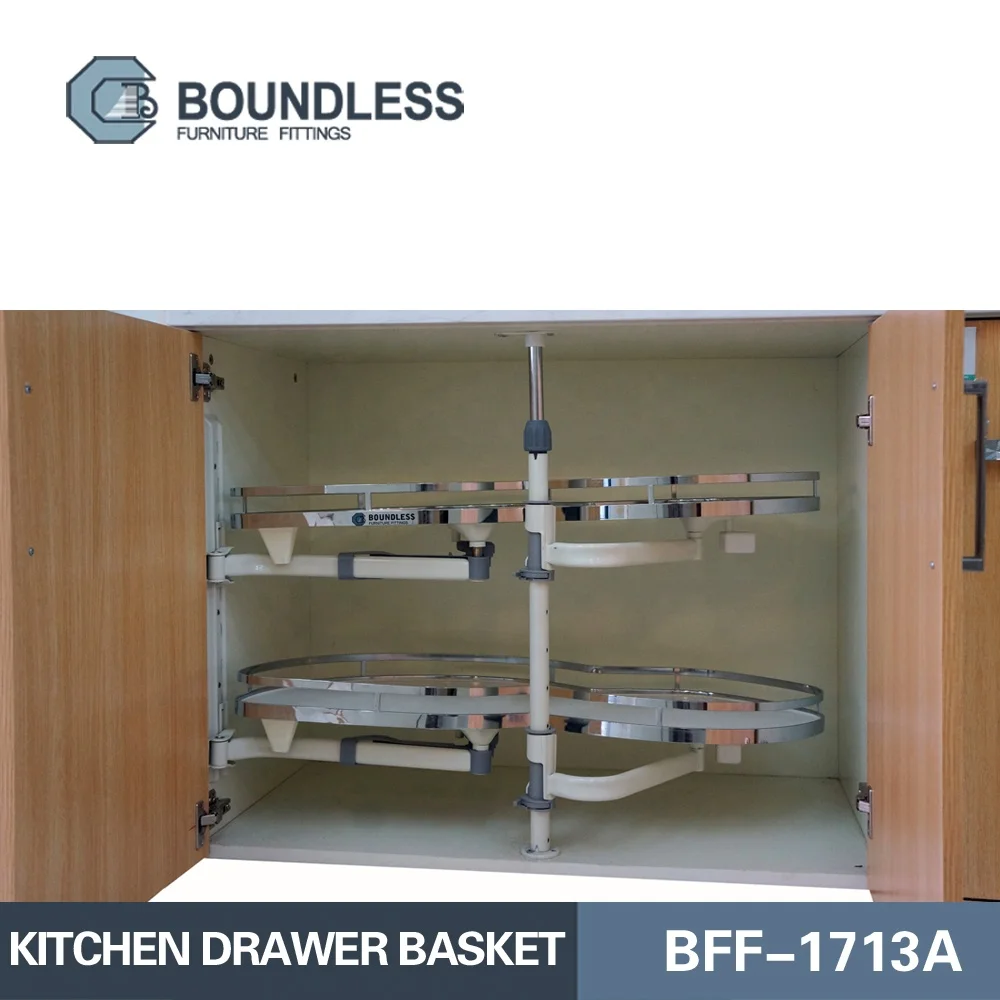 Кухонная выдвижная корзина для слепых углов, экономящая пространство Двухуровневая кухонная корзина, органайзер BFF-1713