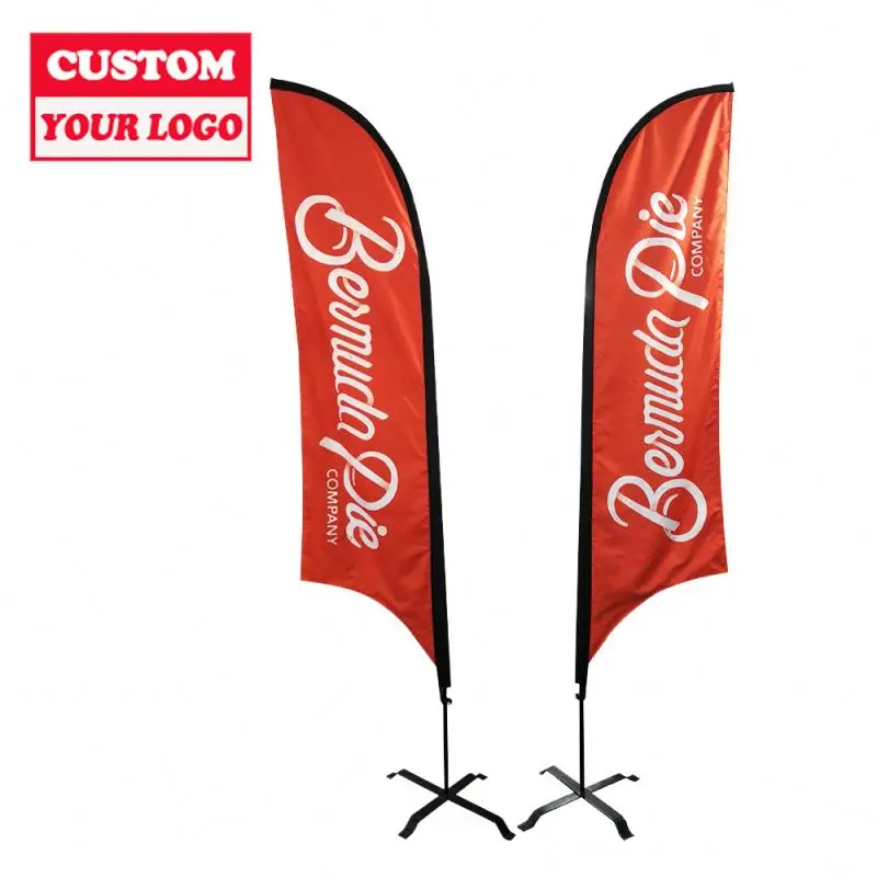 Personalized design BEACH Embroidered golf Pin nylon flag customize tall flag