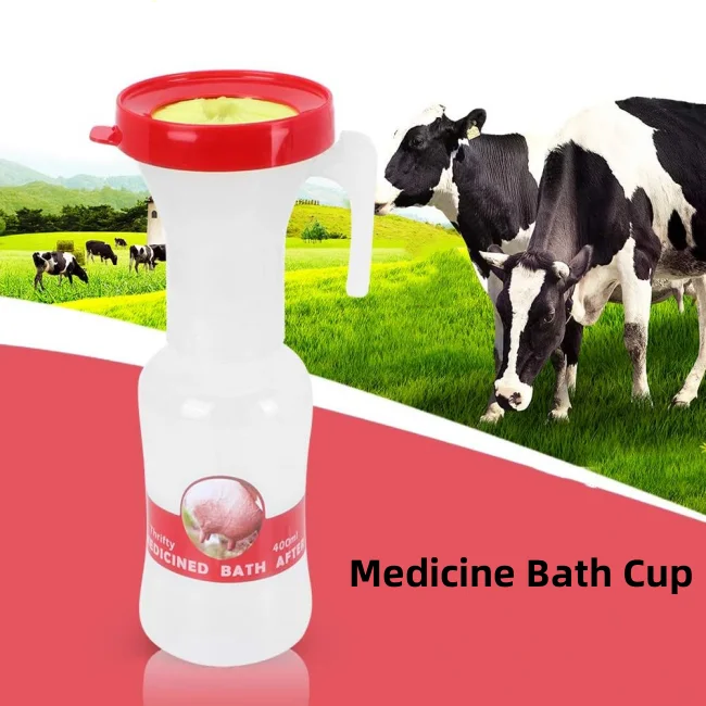 Factory New Cattle Cow Nipple Cleaning Auxiliary Tool Red Color After Medicated Bath Cup For Poland