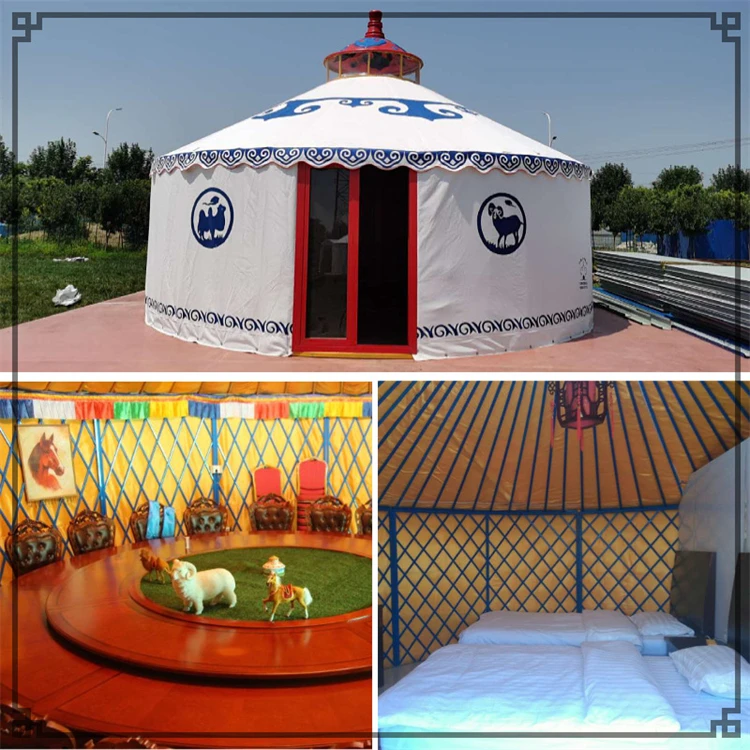 QX Luxury Steel Waterproof Dome Yurt Tent House Hot Sale Canvas Fabric