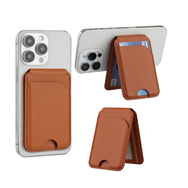 Magsafe Wallet for iPhone Magnetic Wallet for iPhone 15 Pro/15 Pro Max/15 Plus/15/14/13/12 Series Smart Magsafe Wallet Stand