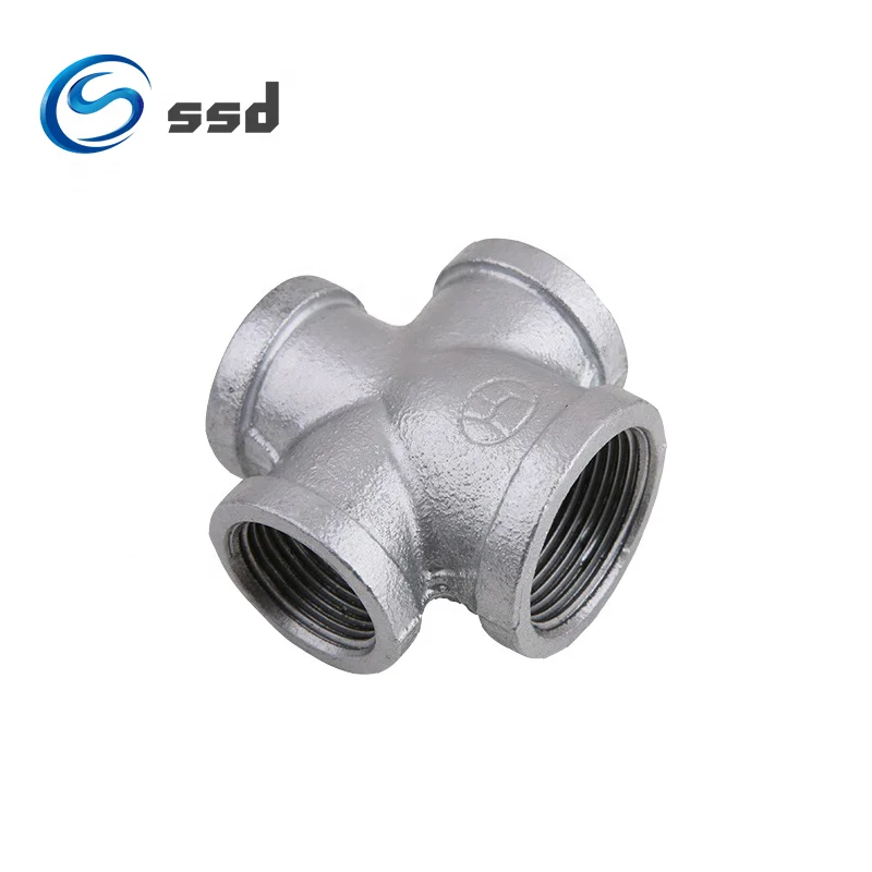 Plastic Pipe Fitting PVC DN110*110  Plastic 5 Ways Water Supply Fitting Straight Equal Cross Tube Round Connector