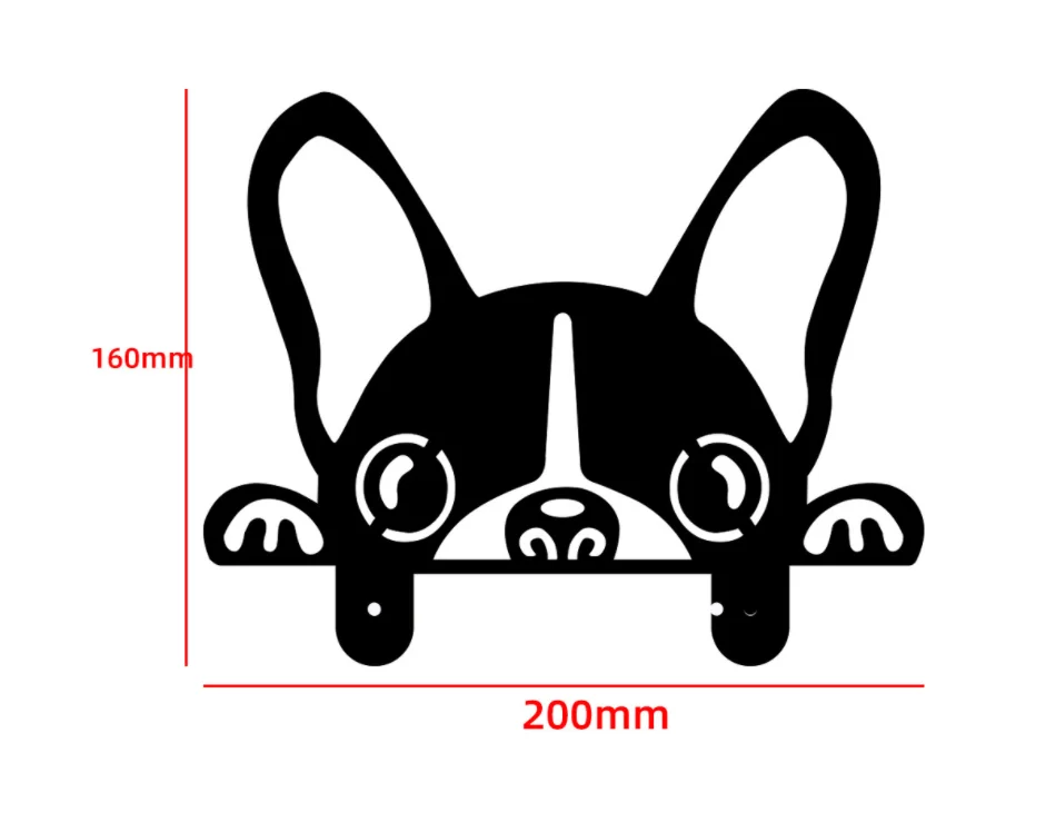 
Metal Sublimation Courtyard Outdoor Artware Garden Peeking Dog Fence Decorations 