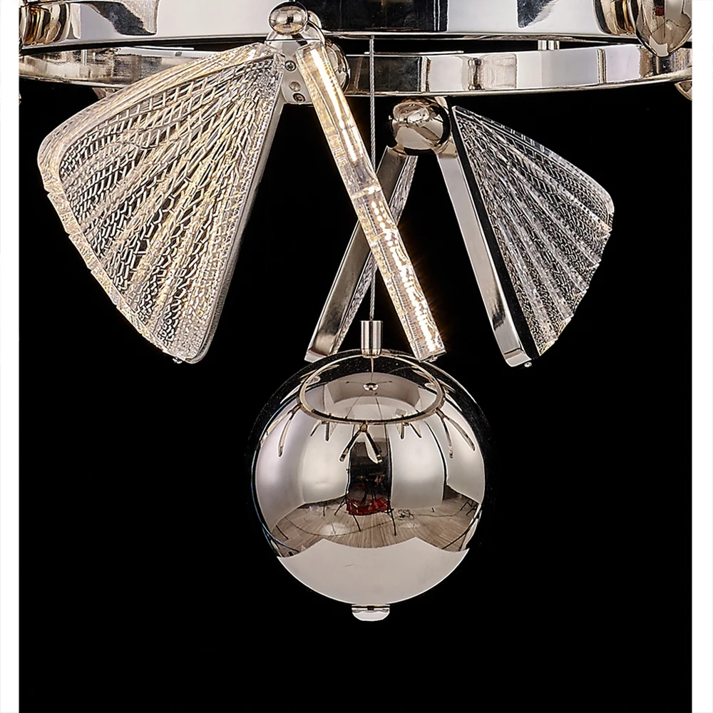 Modern LED Light Butterfly Organic Acrylic Home Romantic Dream Chandelier Bedroom